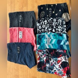 Fleo Shorts: Black and White Floral